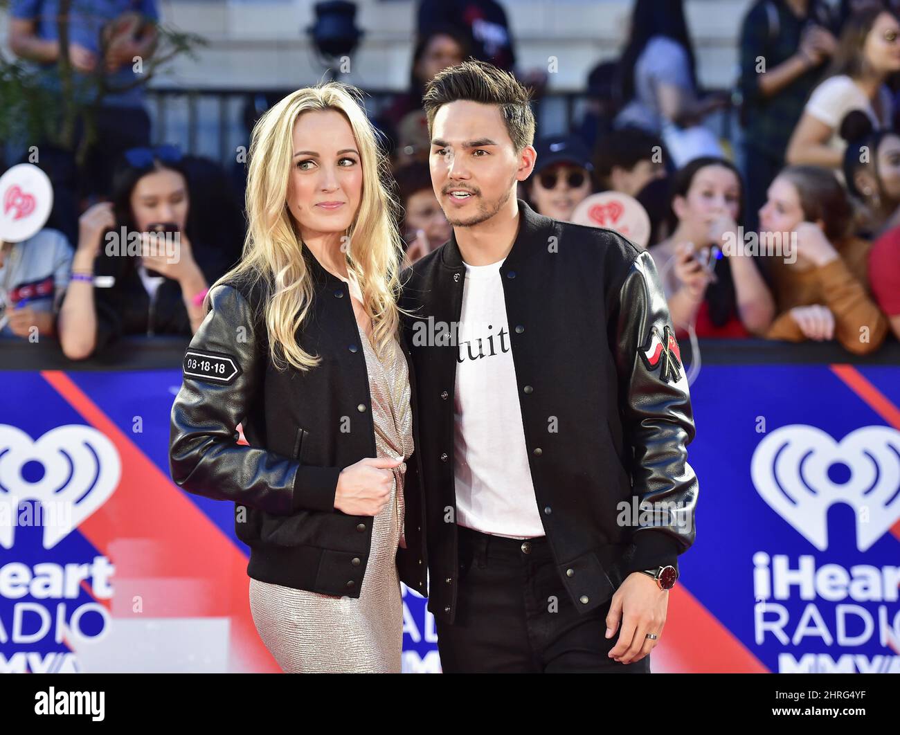 Tyler Shaw and his wife Alex Karolczyk arrive on the red carpet at the  iHeartRadio MMVAs in Toronto on Sunday, Aug. 26, 2018. THE CANADIAN  PRESS/Frank Gunn Stock Photo - Alamy