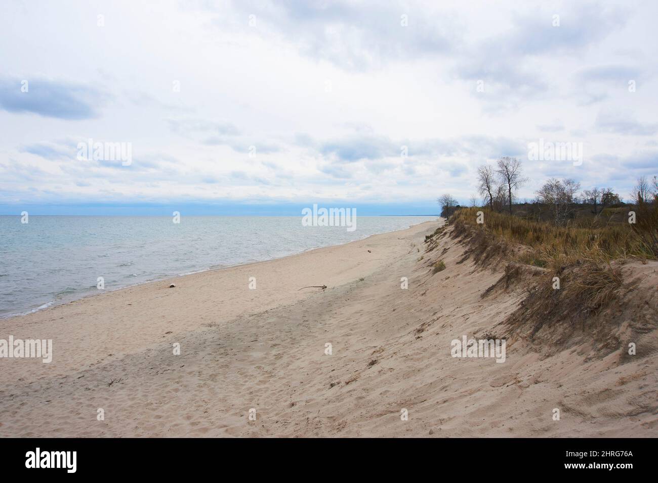 Kohler Andrae State Park in late fall, Sheboygan, Wisconsin, USA Stock