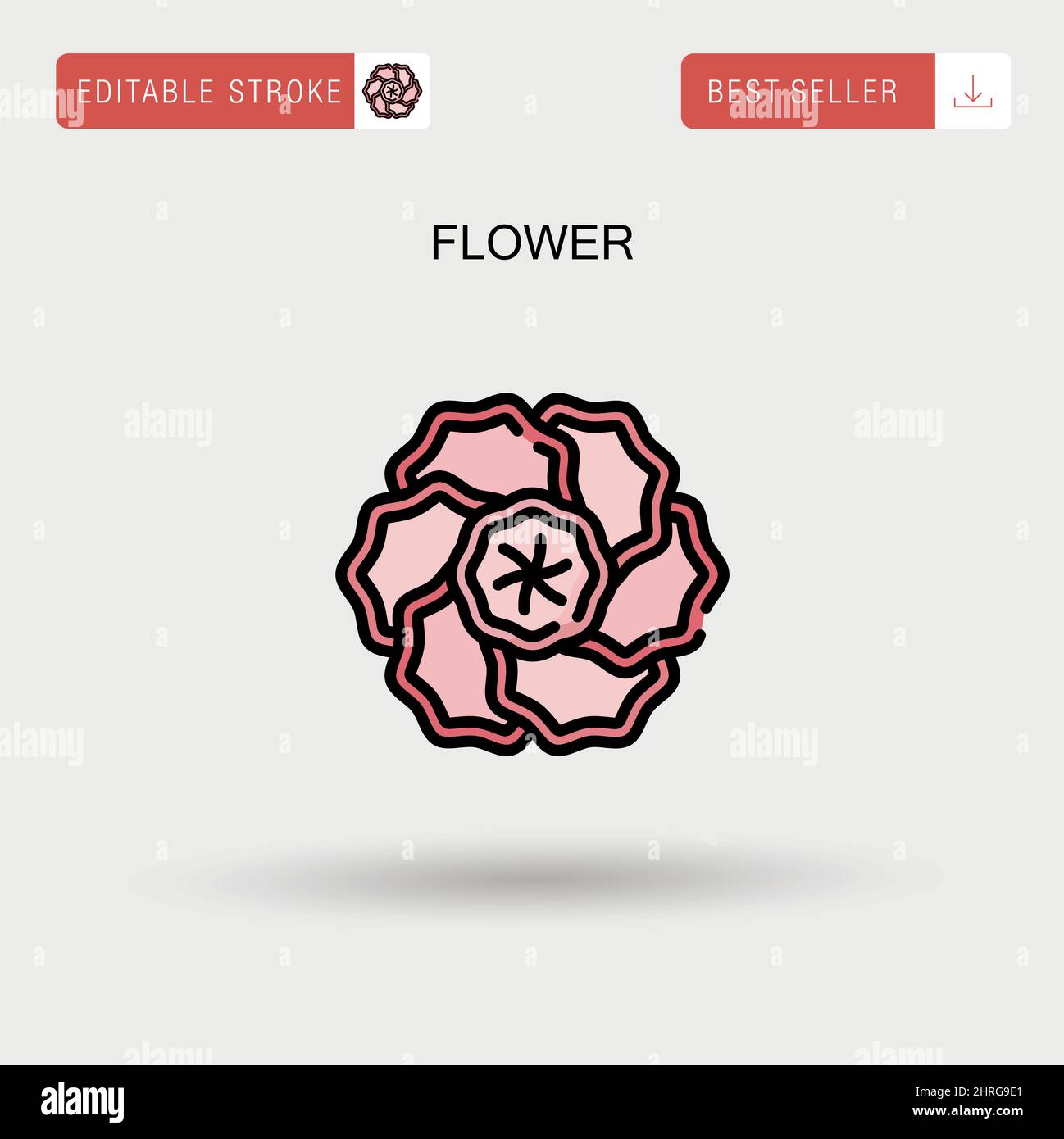 Flower Simple vector icon Stock Vector Image & Art - Alamy