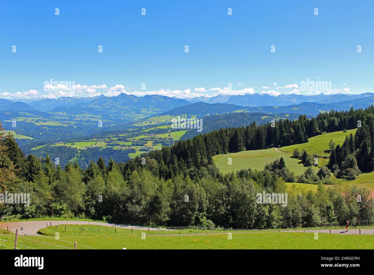 Scenic view of a beautiful landscape in the Alps, Europe Stock Photo ...
