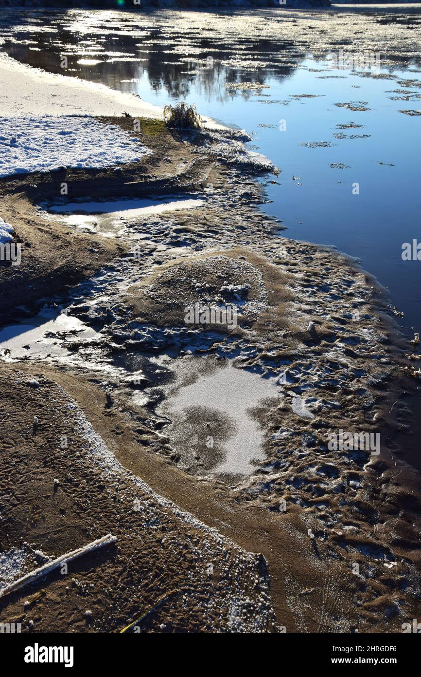 Vertical photo of a rocky shore Stock Photo - Alamy