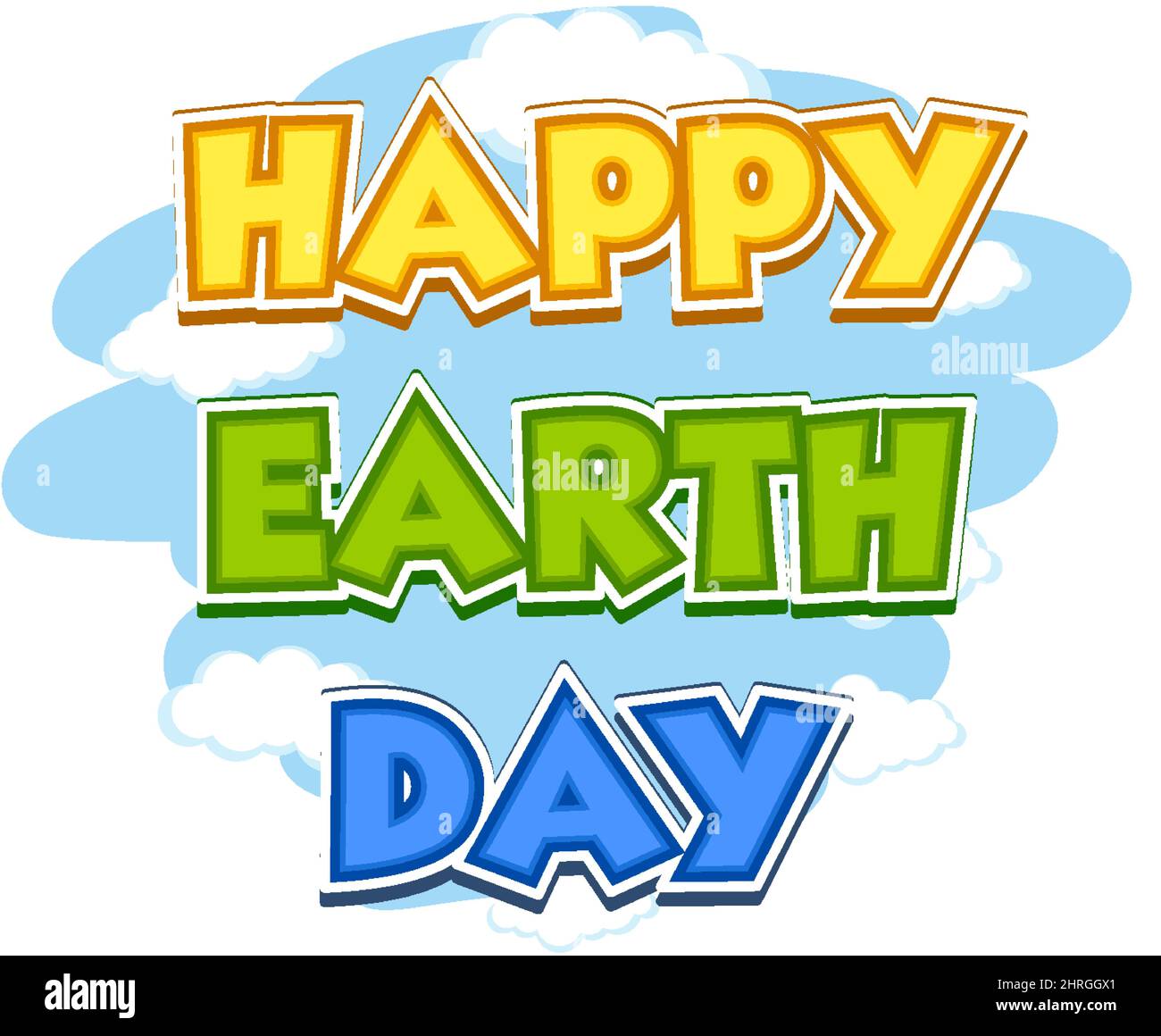 Happy Earth Day typography logo design illustration Stock Vector Image ...