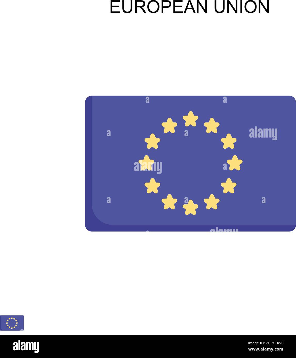 European union Simple vector icon. Illustration symbol design template for web mobile UI element. Stock Vector