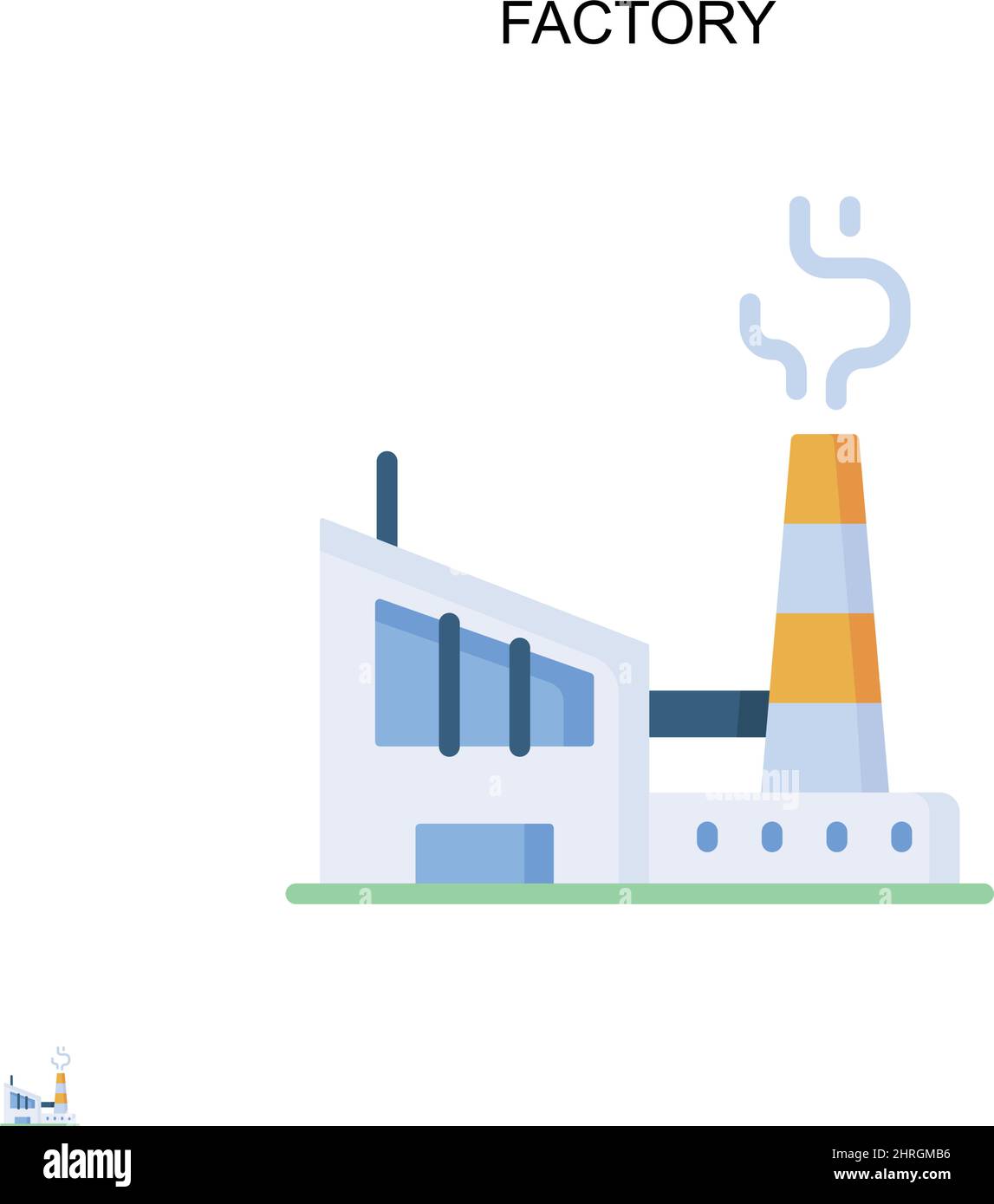 Factory Simple vector icon. Illustration symbol design template for web ...