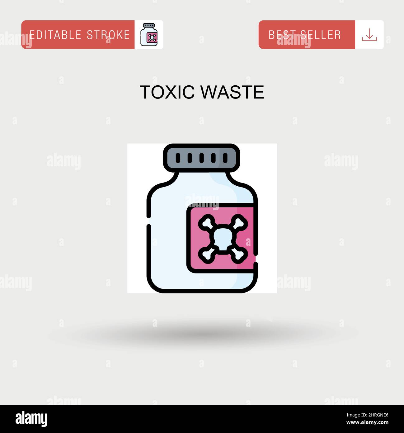 Toxic waste Simple vector icon. Stock Vector