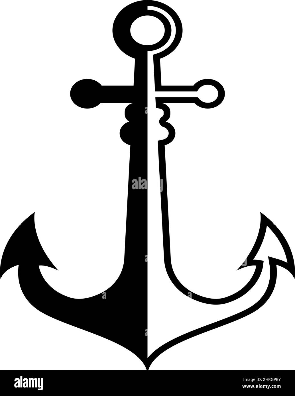 Anchor icon design template vector isolated illustration Stock Vector