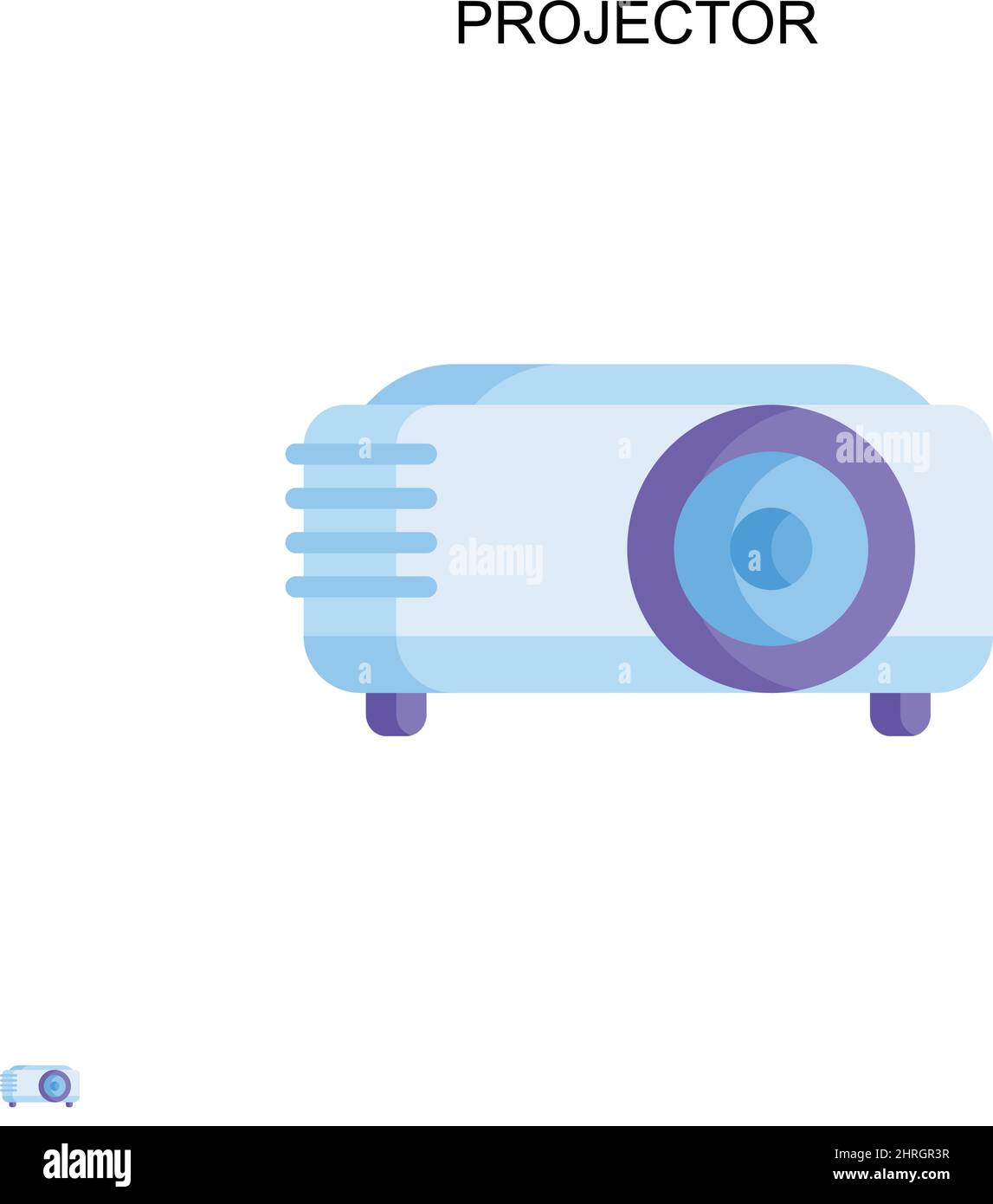 Projector Simple vector icon. Illustration symbol design template for ...