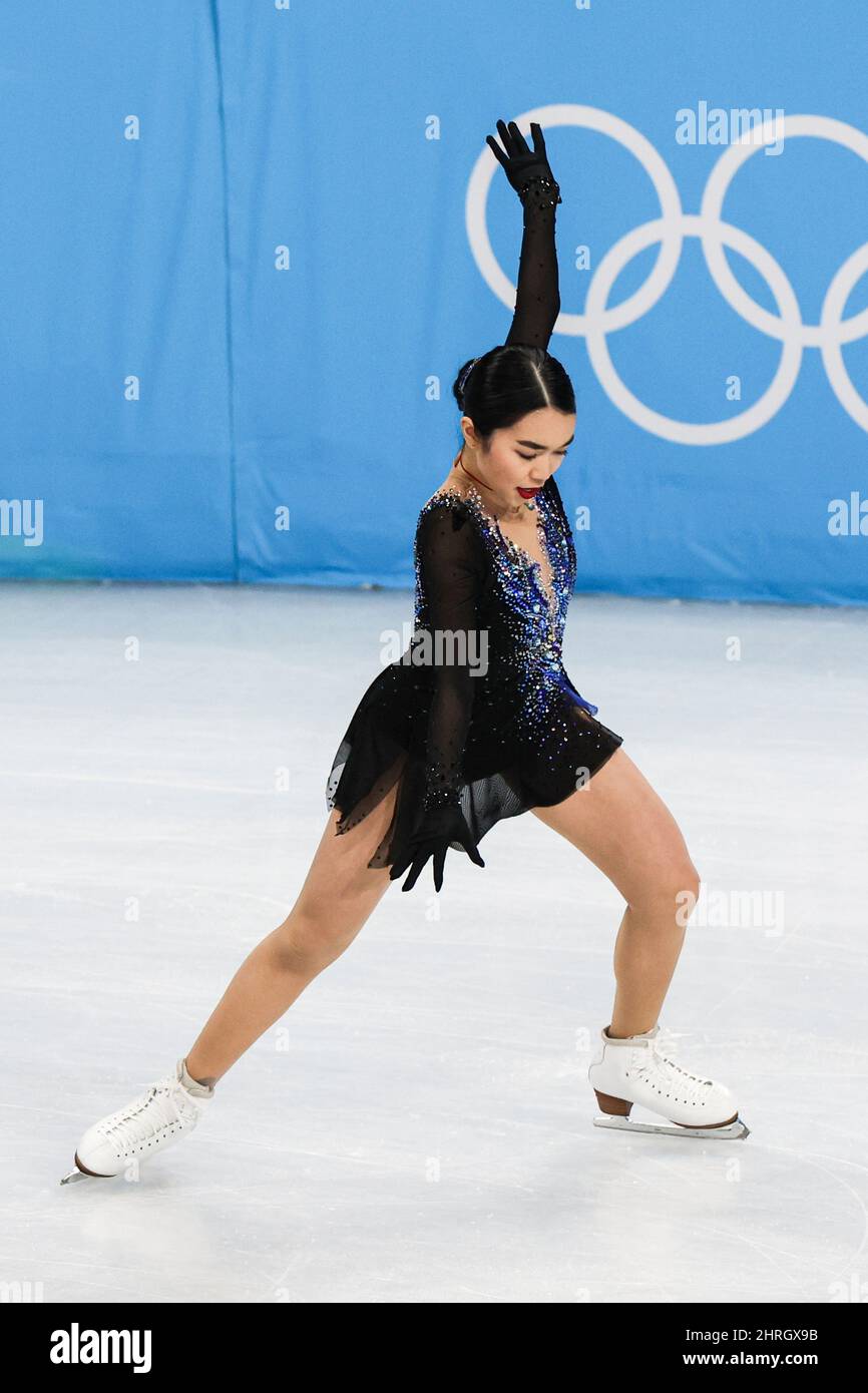 Karen Chen (USA), FEBRUARY 15, 2022 - Figure Skating :  Women's Short Program  during the Beijing 2022 Olympic Winter Games at Capital Indoor Stadium Stock Photo