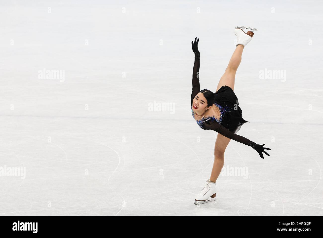 Karen Chen (USA), FEBRUARY 15, 2022 - Figure Skating :  Women's Short Program  during the Beijing 2022 Olympic Winter Games at Capital Indoor Stadium Stock Photo