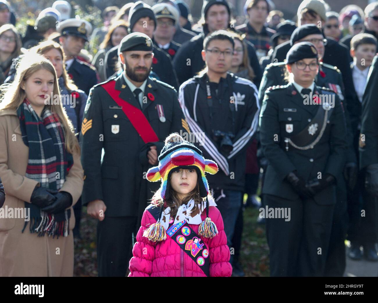 A young member of the Girl Guides' Sparks program participates in