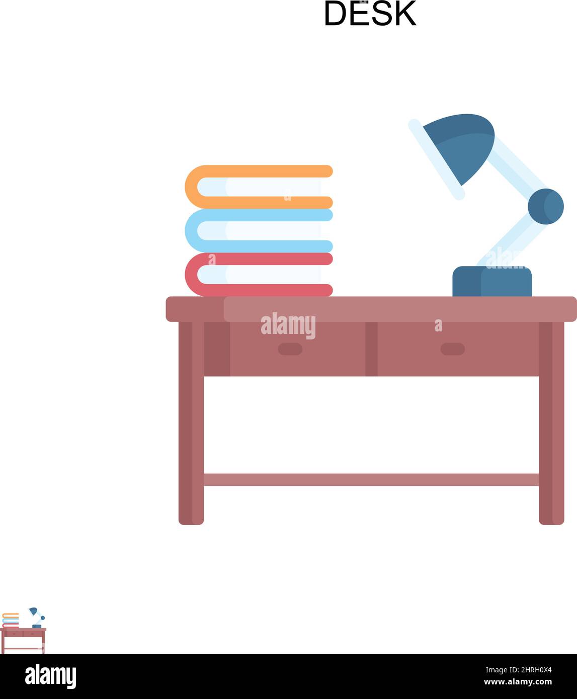 Desk Simple vector icon. Illustration symbol design template for web ...