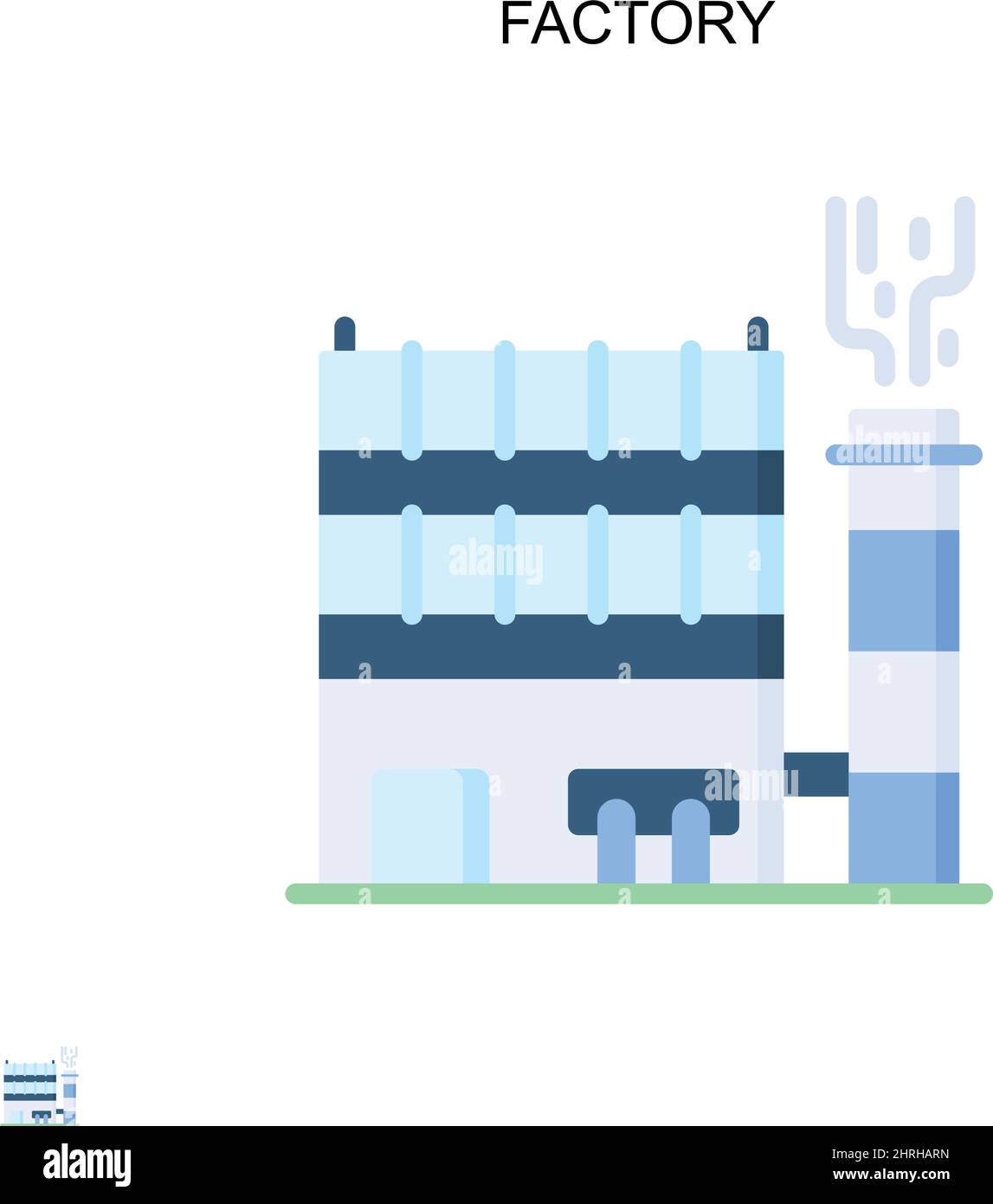 Manufacturing factory building icon simple Stock Vector Images - Alamy
