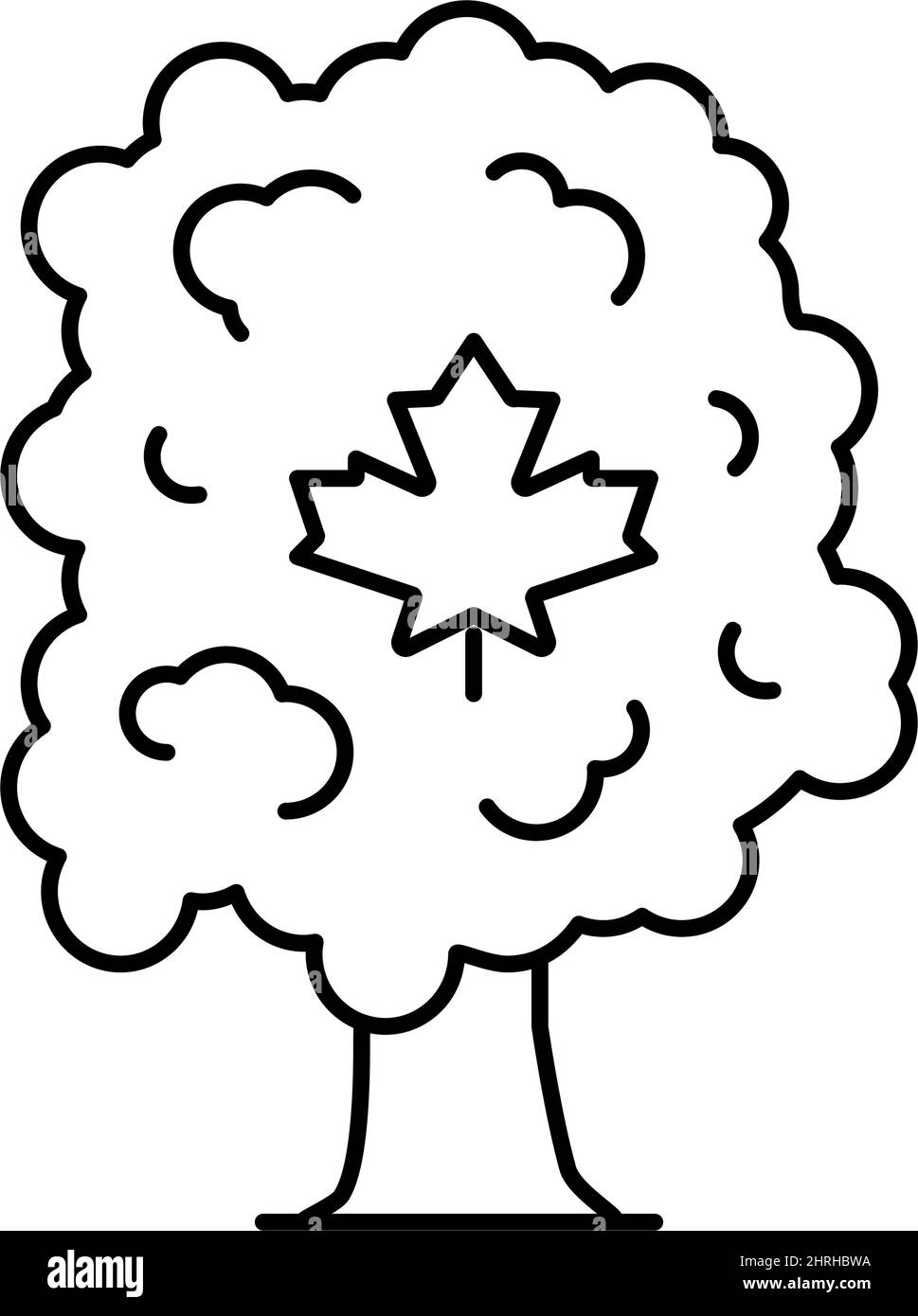 maple tree line icon vector illustration Stock Vector Image & Art - Alamy