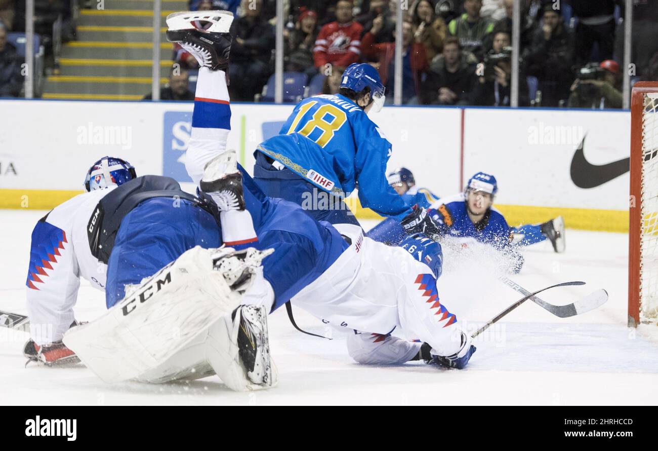 Slovakia's Martin Fehervary (6) goes 