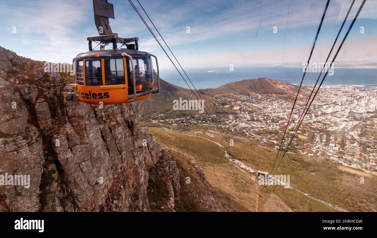 High view of a ropeway on a way Stock Photo - Alamy