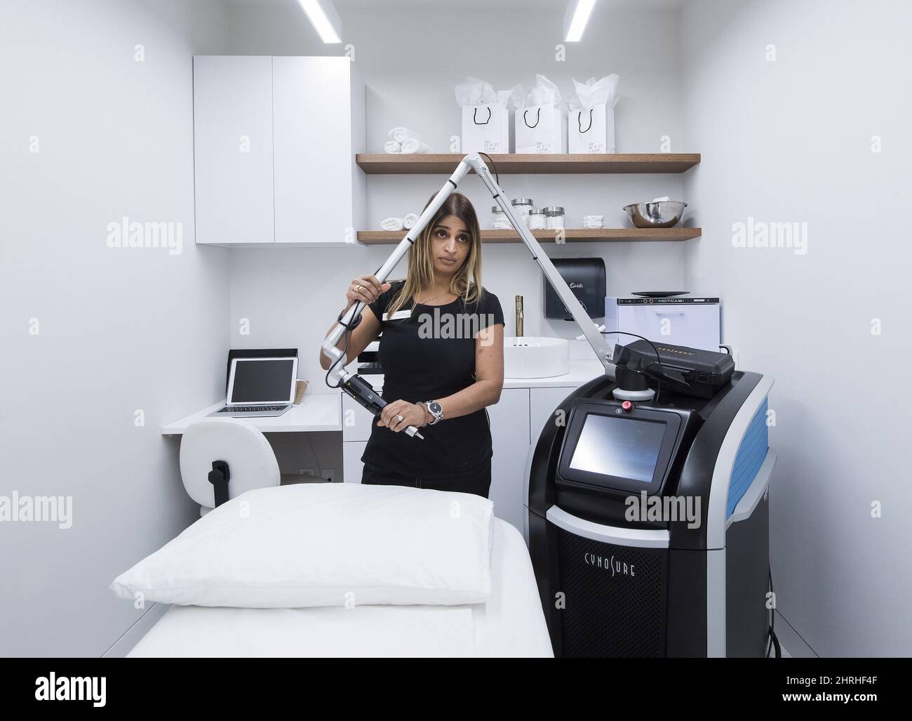 Medical esthetician Amra Nizar, who works for the Beauty Clinic by