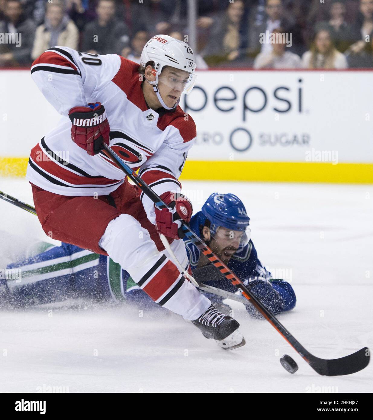 Carolina Hurricanes' Sebastian Aho in action during an NHL hockey game  against the Philadelphia Flyers, Monday, Feb. 21, 2022, in Philadelphia.  (AP Photo/Derik Hamilton Stock Photo - Alamy