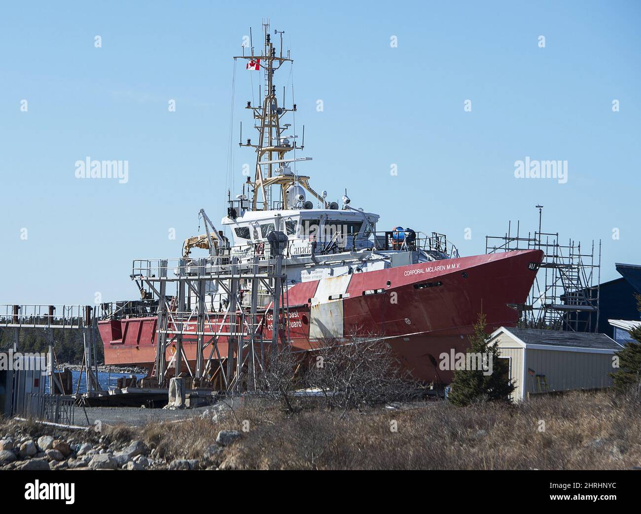 The Canadian Coast Guard patrol ship, CCGS Corporal McLaren M.M.V., a