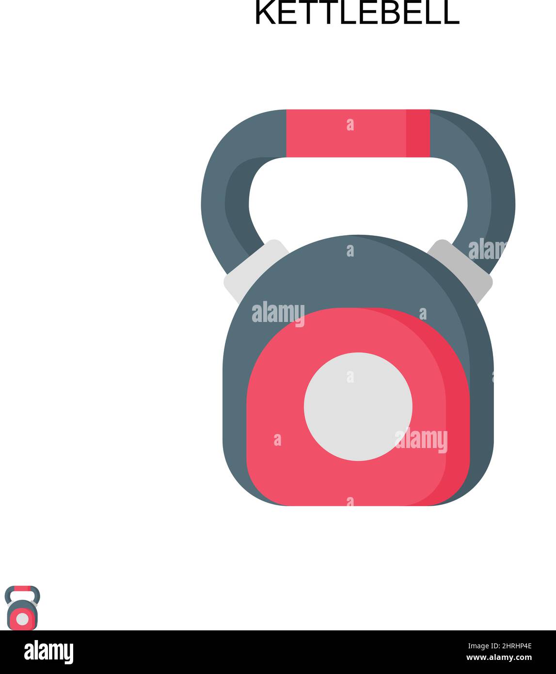 Kettlebell Simple vector icon. Illustration symbol design template for ...