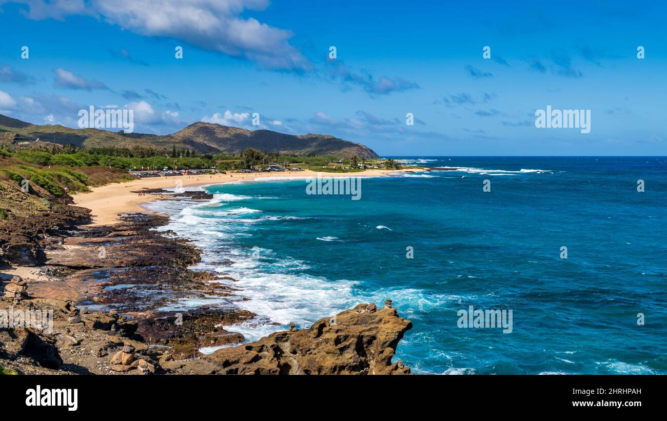 Beautiful shot of the Halona Blowhole Lookout Stock Photo Alamy