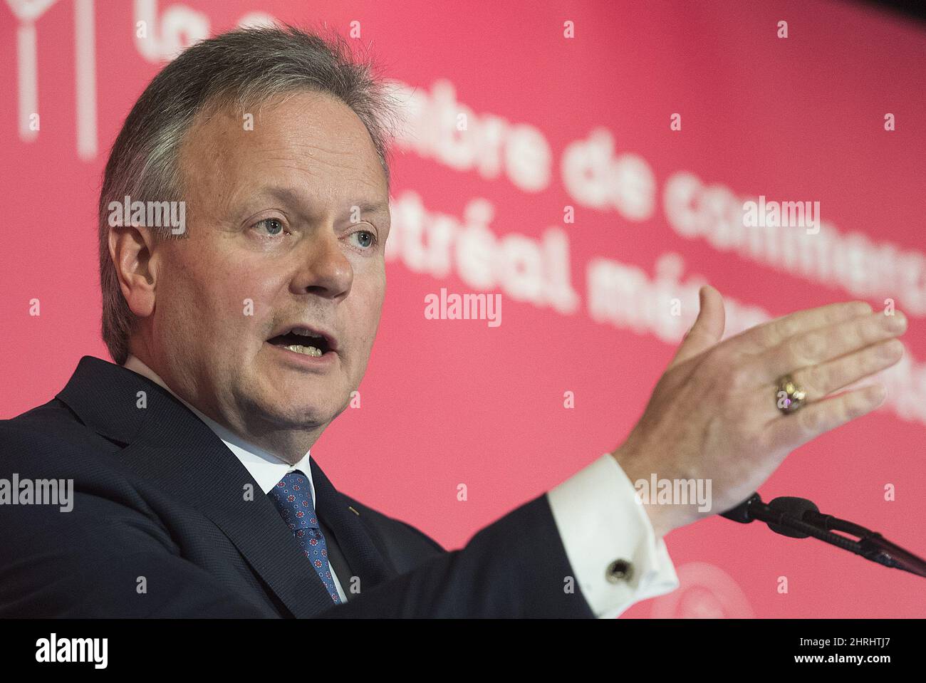 Governor of the Bank of Canada Stephen Poloz speaks during a business