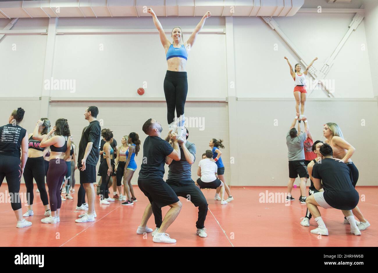 Cheerleading routine hi-res stock photography and images - Alamy