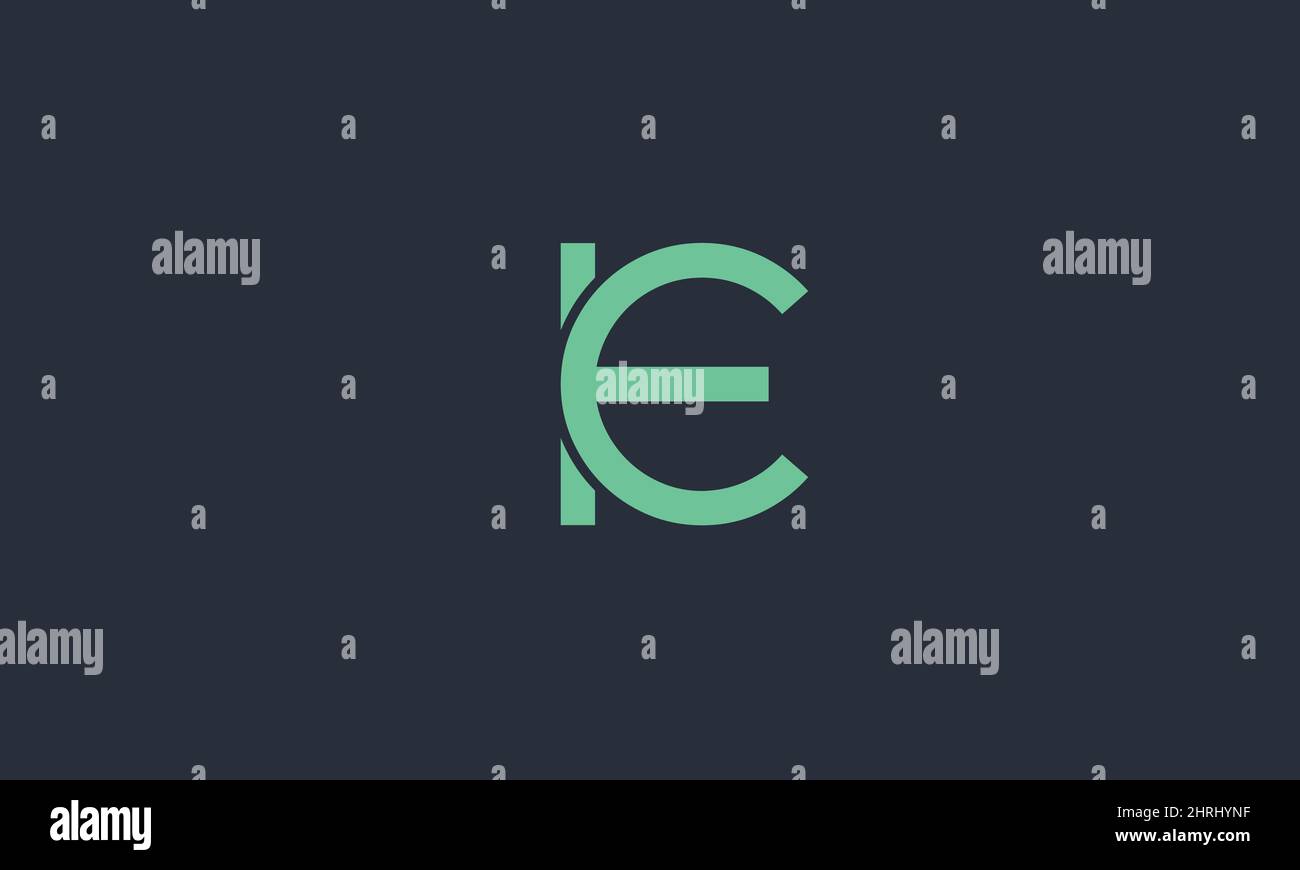 Alphabet letters Initials Monogram logo EK, KE, K and E Stock Vector