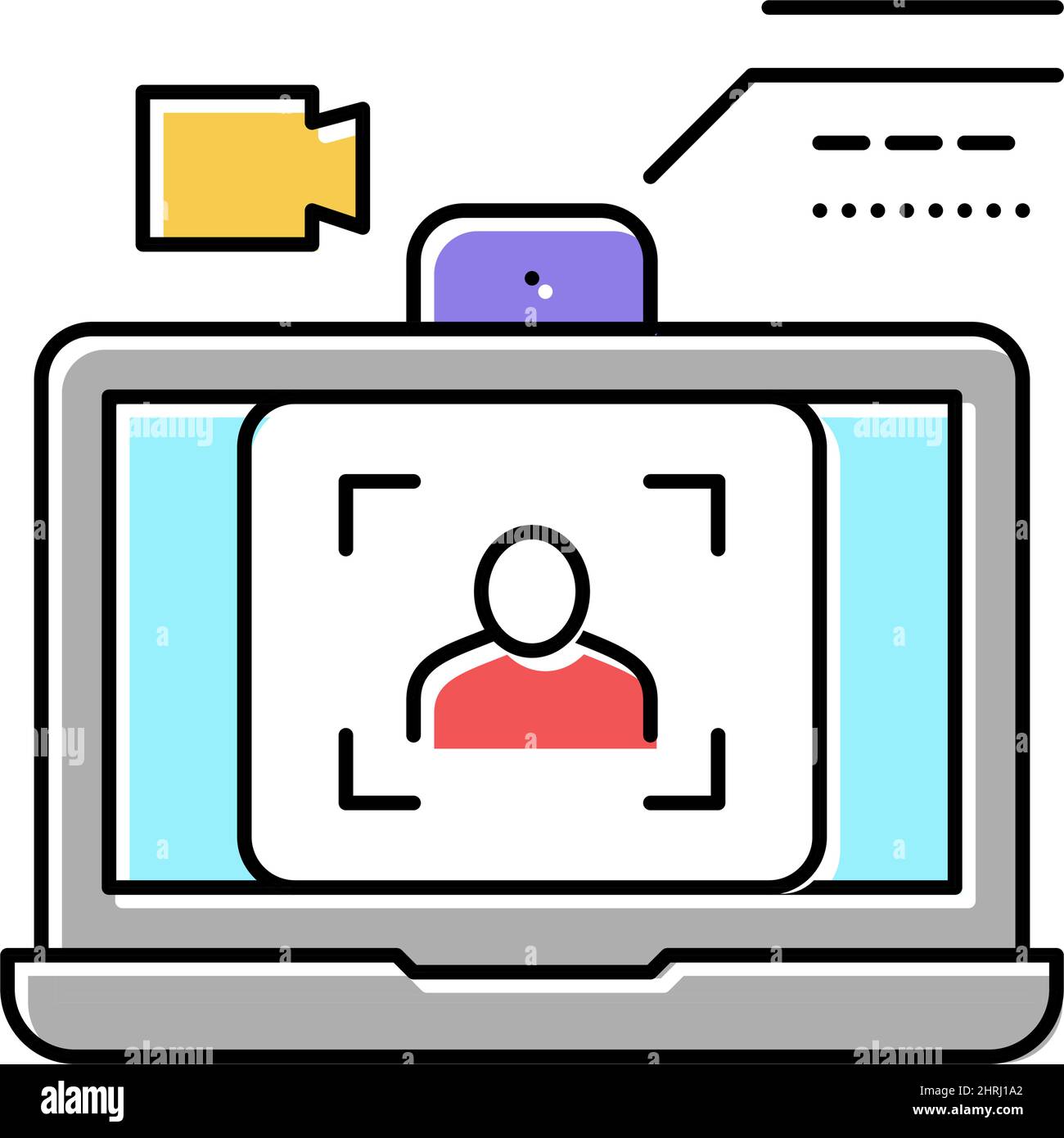 Laptop video camera face id hi-res stock photography and images - Alamy