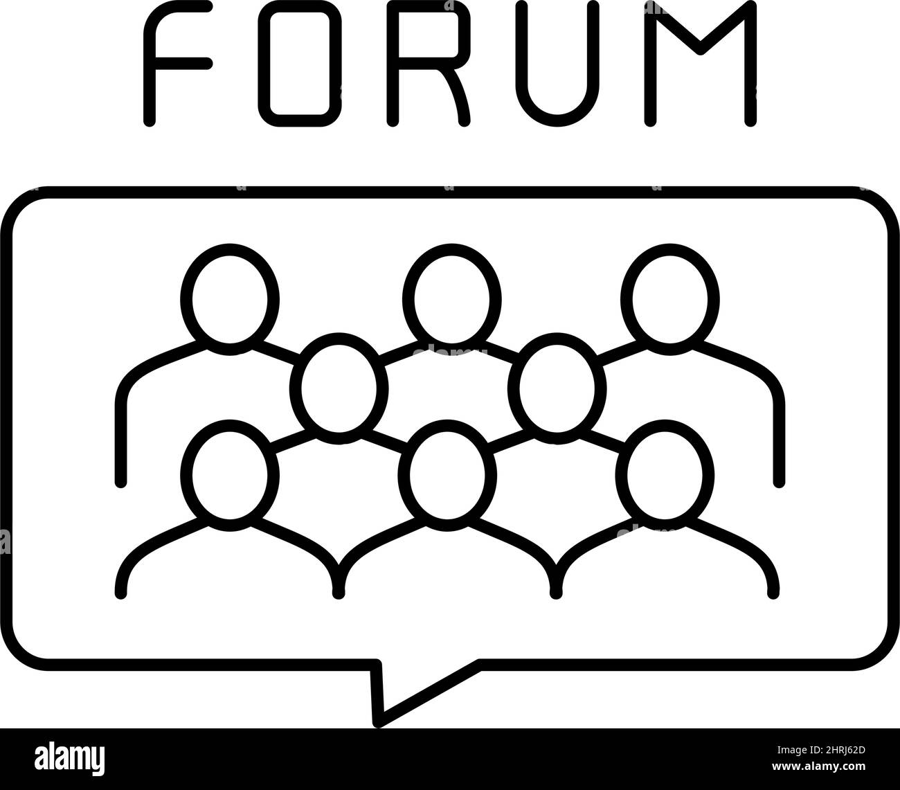 meeting on forum line icon vector illustration Stock Vector Image & Art ...