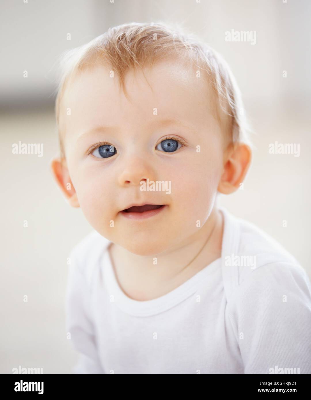 Who could say no to these eyes. Portrait of an adorable baby boy. Stock Photo