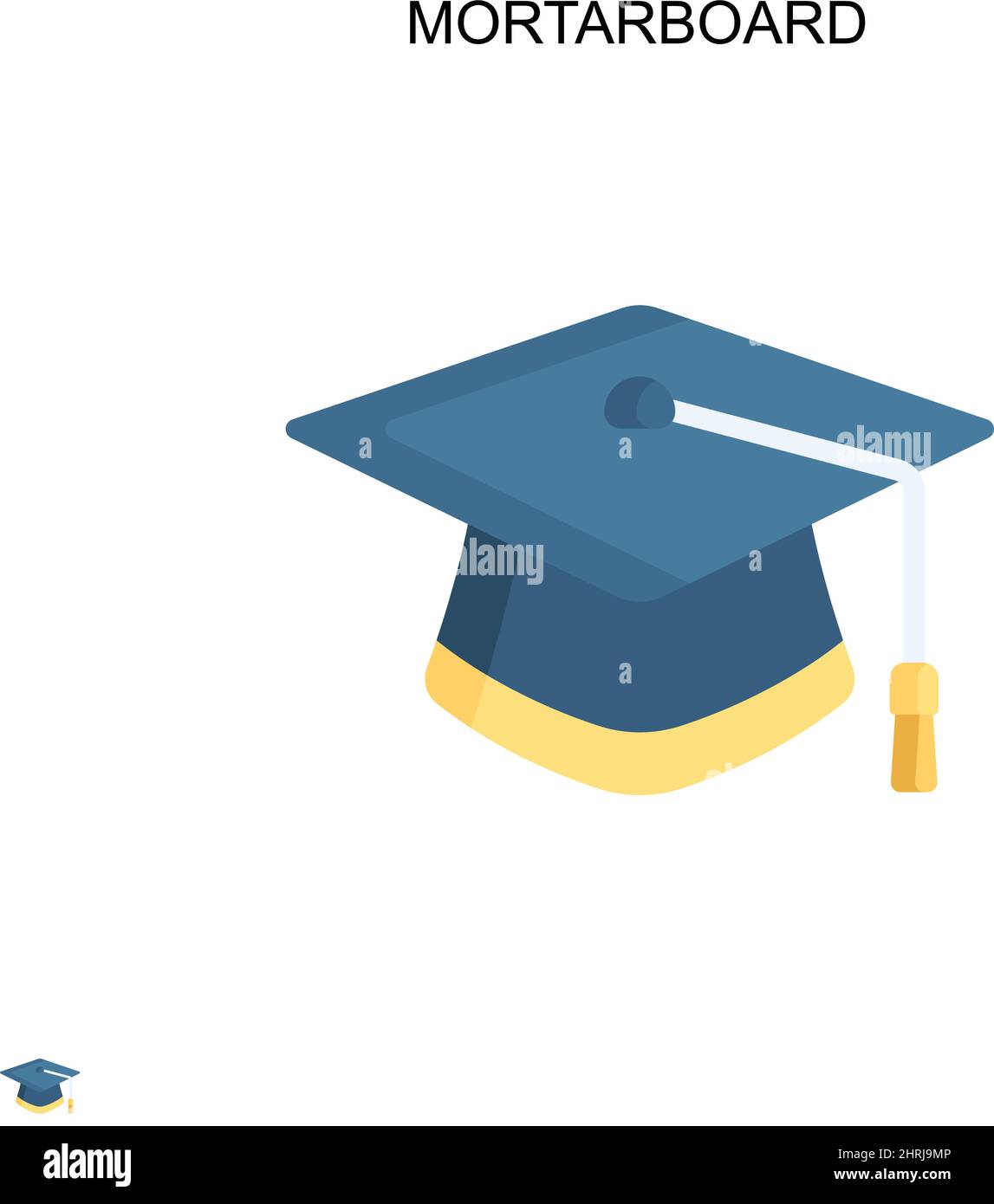 Mortarboard Simple vector icon. Illustration symbol design template for web mobile UI element. Stock Vector