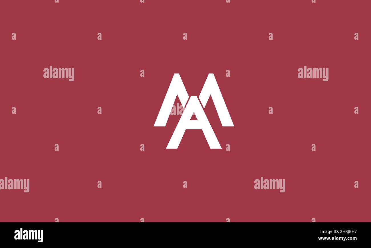 Alphabet letters Initials Monogram logo MA, AM, M and A Stock Vector
