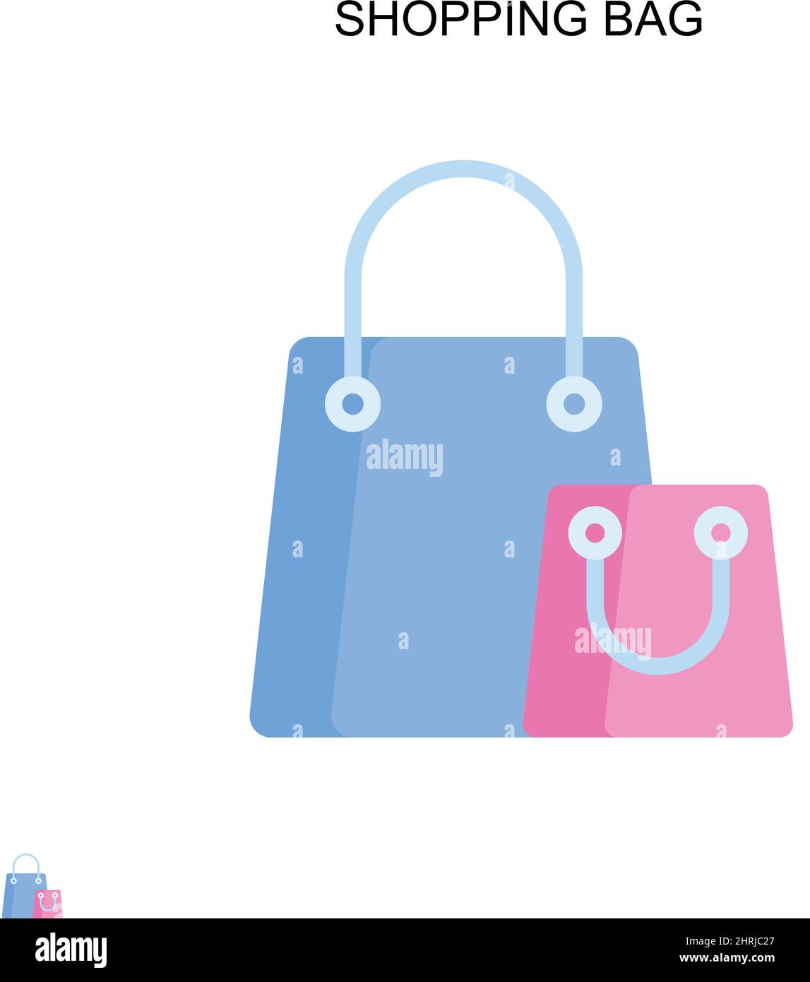 Shopping bag Simple vector icon. Illustration symbol design template for web mobile UI element. Stock Vector