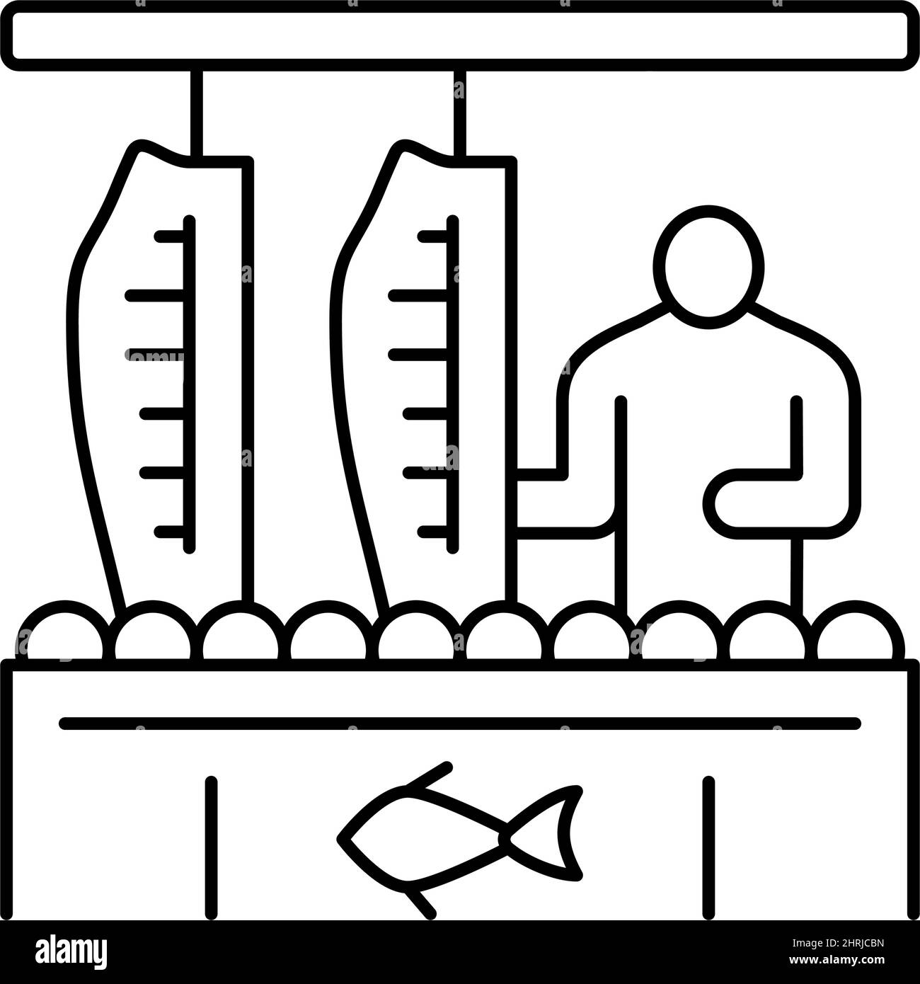 processing plant salmon line icon vector illustration Stock Vector ...