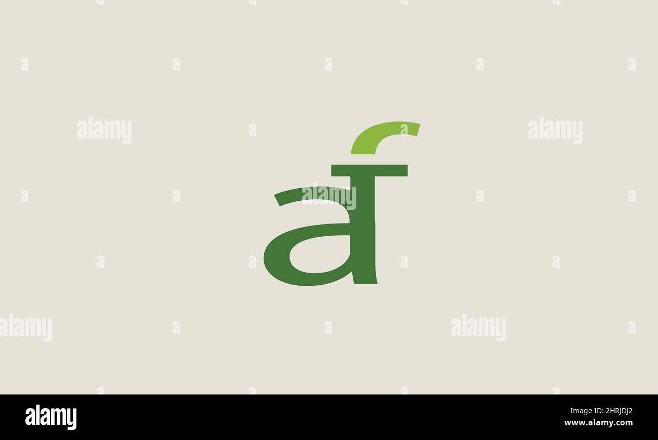 Alphabet letters Initials Monogram logo AF, FA, A and F Stock Vector