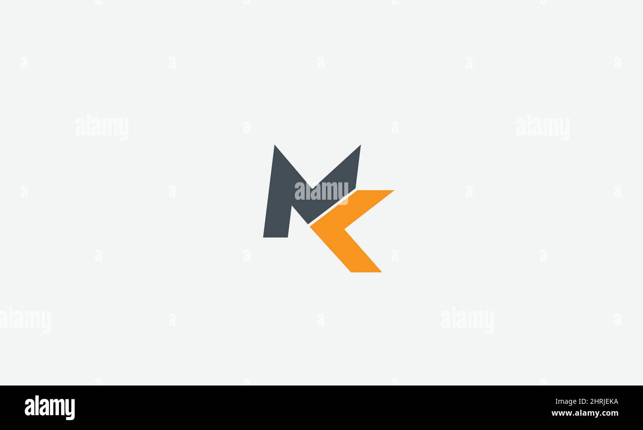 Alphabet letters Initials Monogram logo MK, KM, M and K Stock Vector