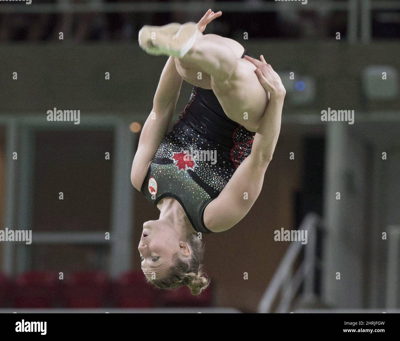 Canada's Rosie MacLennan, from King City, Ont., performs her gold medal