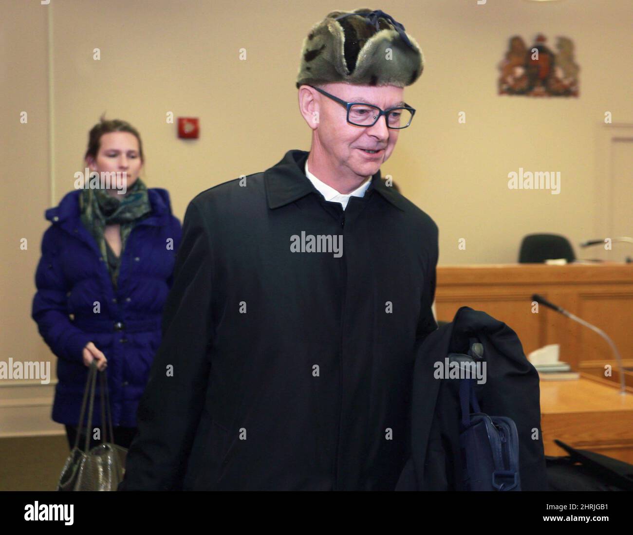 Lawyer Ches Crosbie arrives at the Supreme Court in St. John's on Novemeber 18, 2014. THE CANADIAN PRESS/Paul Daly Stock Photo