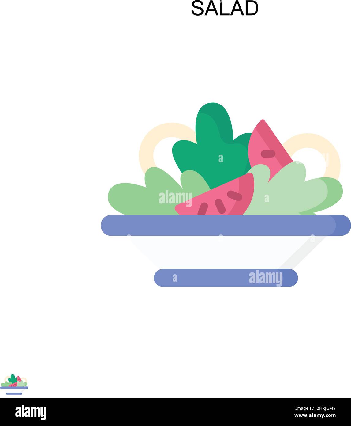 Salad Simple vector icon. Illustration symbol design template for web ...