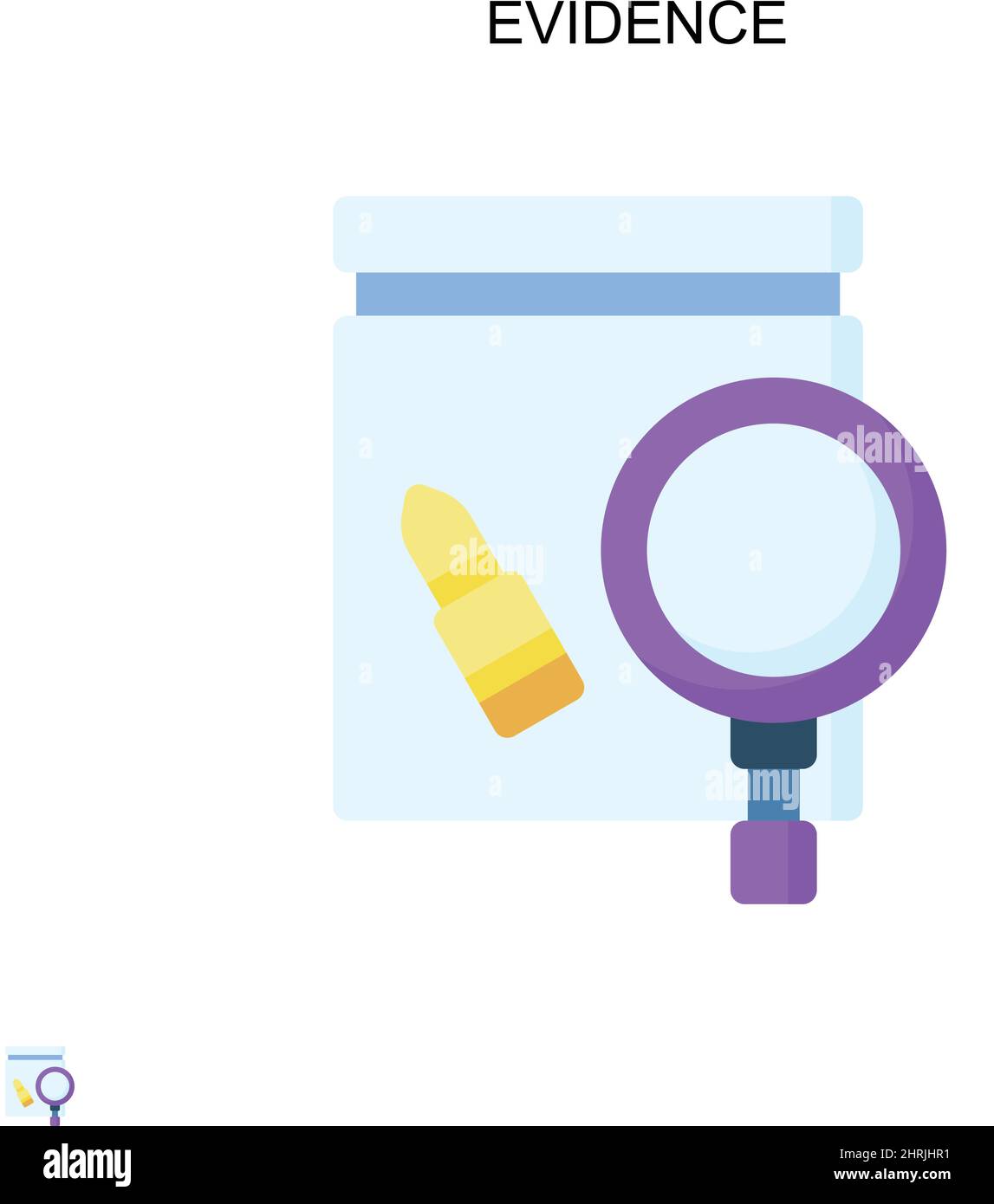 Evidence Simple vector icon. Illustration symbol design template for web mobile UI element. Stock Vector