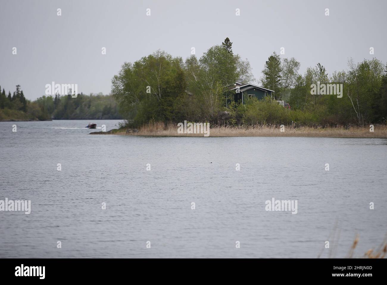 A house sits on the edge of Shoal Lake 40 First Nation on Thursday, May