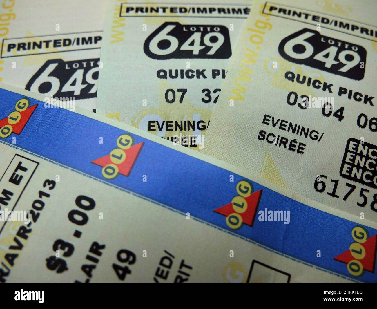 Lotto 649 tickets are shown in Toronto in an undated photo. There was ...