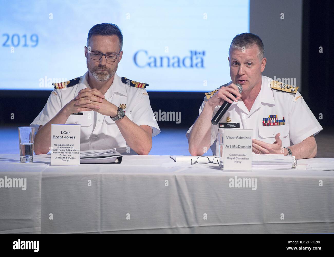 ViceAdmiral Art McDonald, right, Commander, Royal Canadian Navy, and