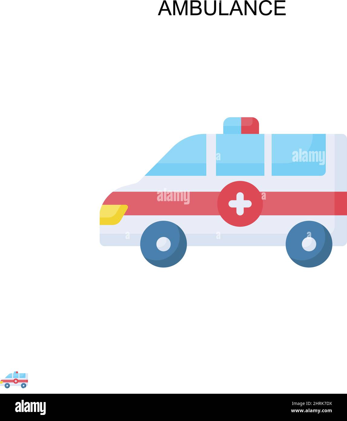 Ambulance Simple vector icon. Illustration symbol design template for web mobile UI element. Stock Vector