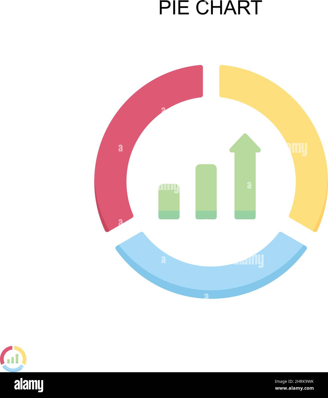 Pie chart Simple vector icon. Illustration symbol design template for ...