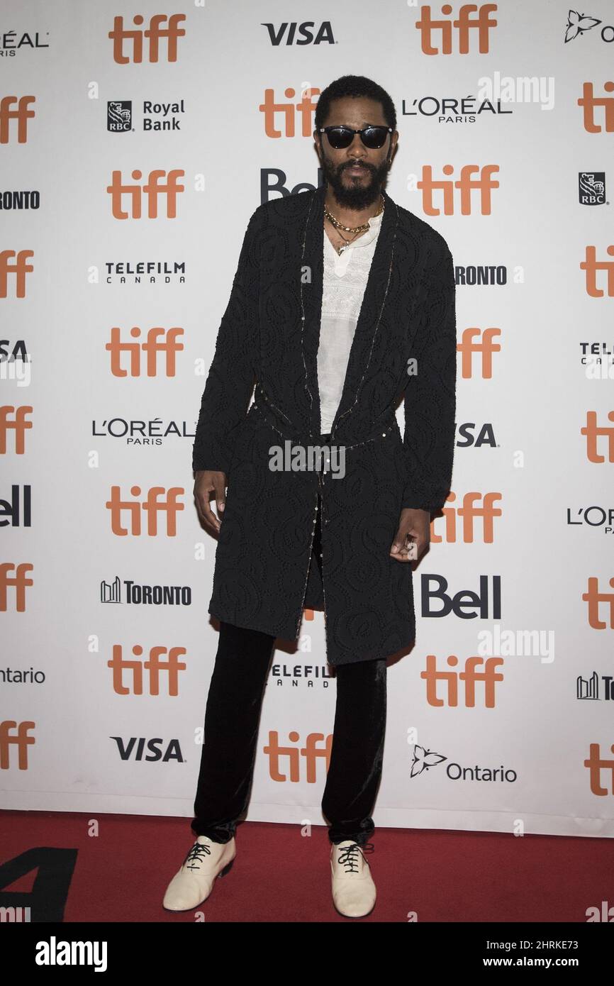 Actor Lakeith Stanfield poses for a photograph on the red carpet for