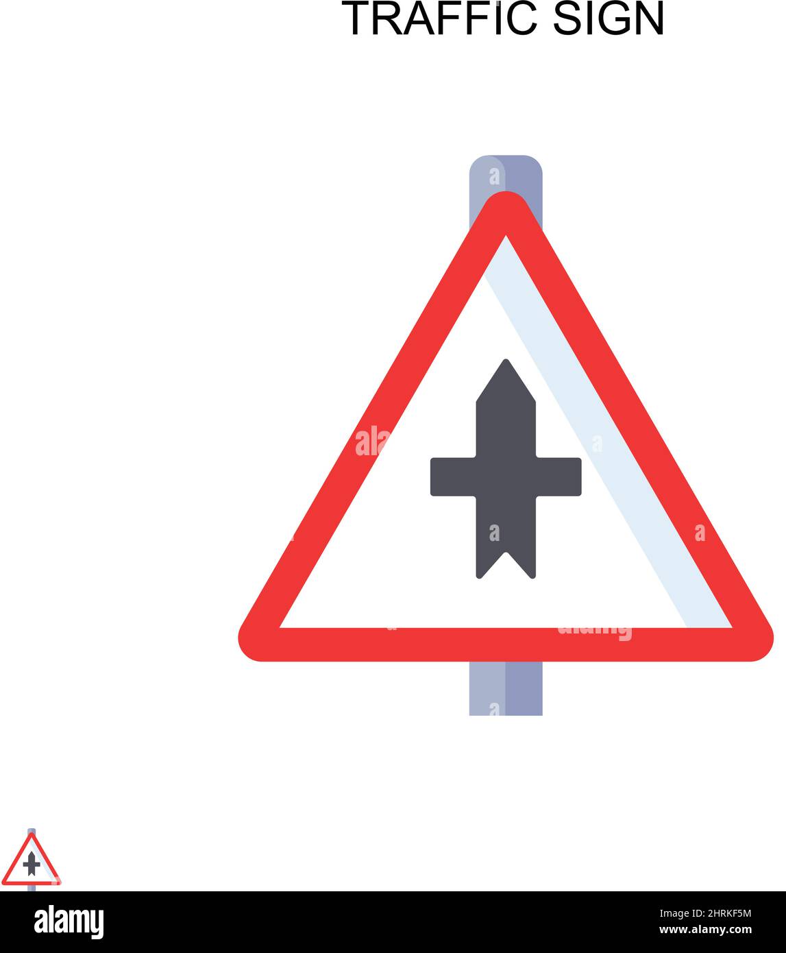Traffic sign Simple vector icon. Illustration symbol design template ...