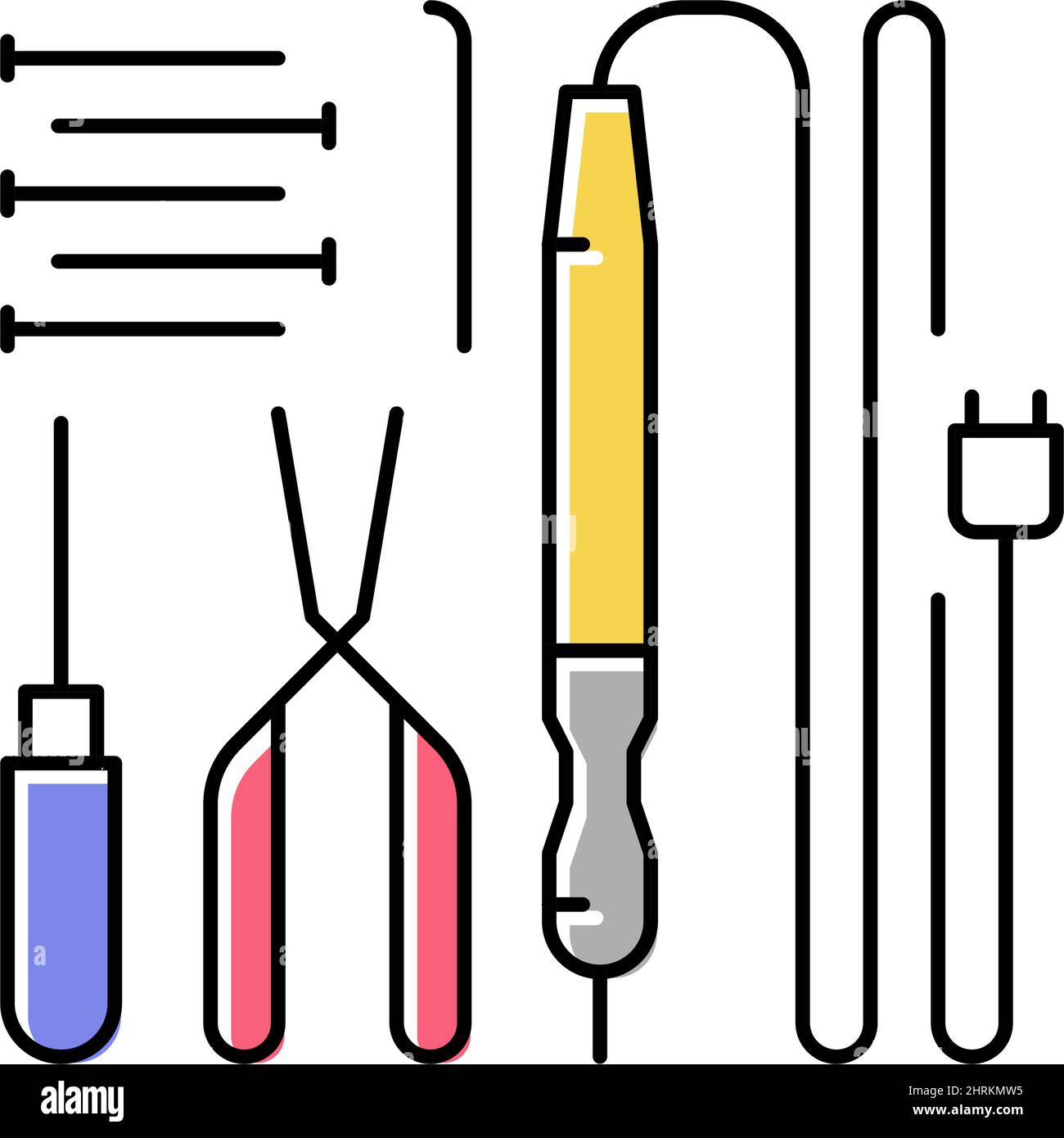 tools for repair electronics color icon vector illustration Stock ...