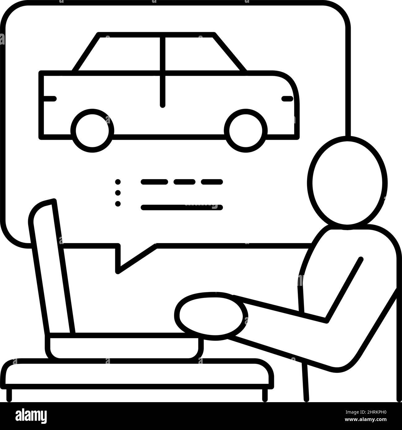 driving test preparation line icon vector illustration Stock Vector