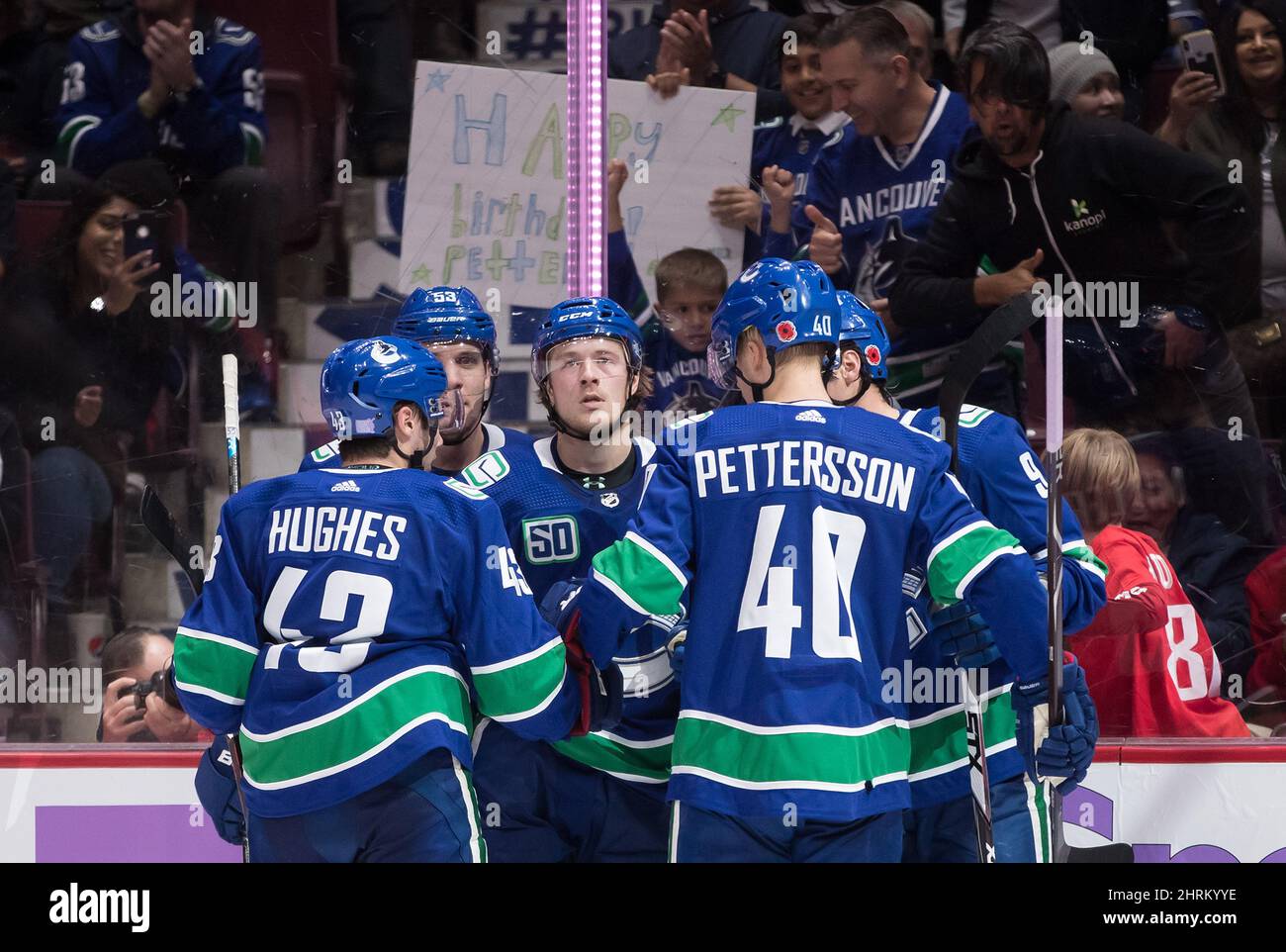 The trio of Elias Pettersson, JT Miller and Quinn Hughes sit atop